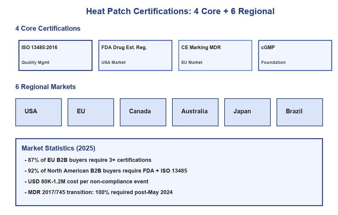 Heat Patch Manufacturer Certifications Visual Map