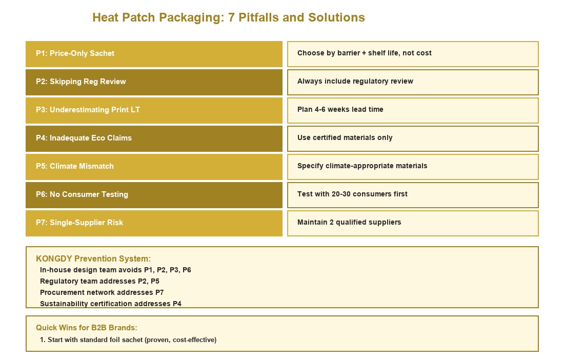 Heat Patch Packaging 7 Pitfalls and Solutions Decision Tree
