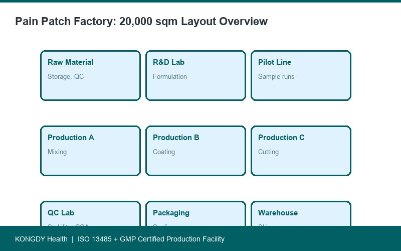 Pain patch factory 20000 sqm layout overview