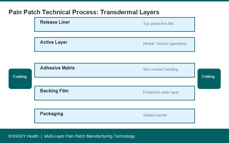Pain patch technical process transdermal layers