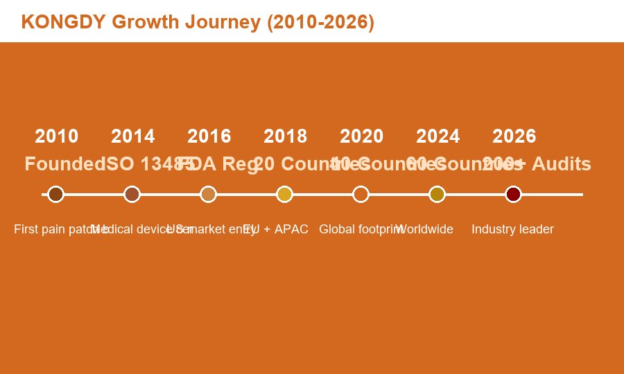 KONGDY Health growth journey timeline 2010-2026