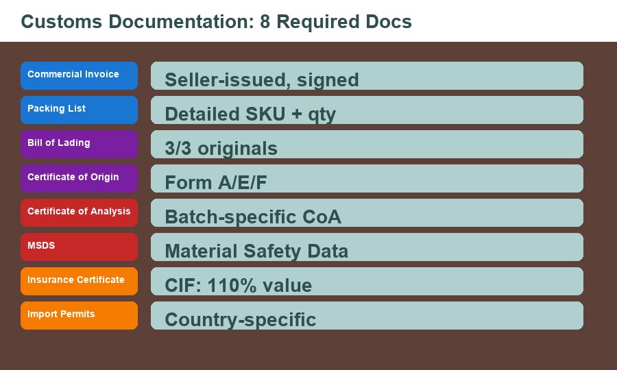 8 required customs documents for pain patch imports