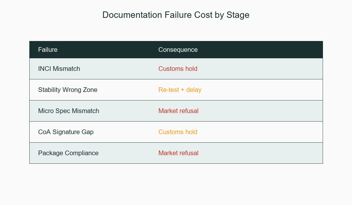 Massage Patch QC Documentation Failure Cost by Stage