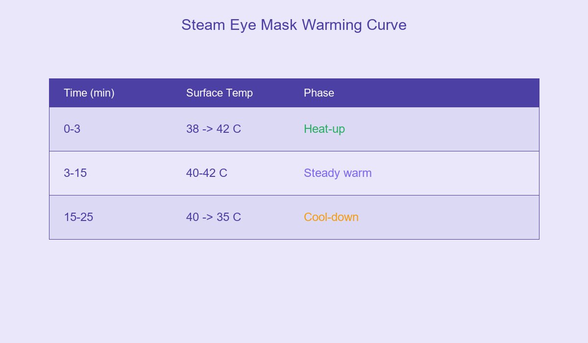 Steam Eye Mask Warming Curve